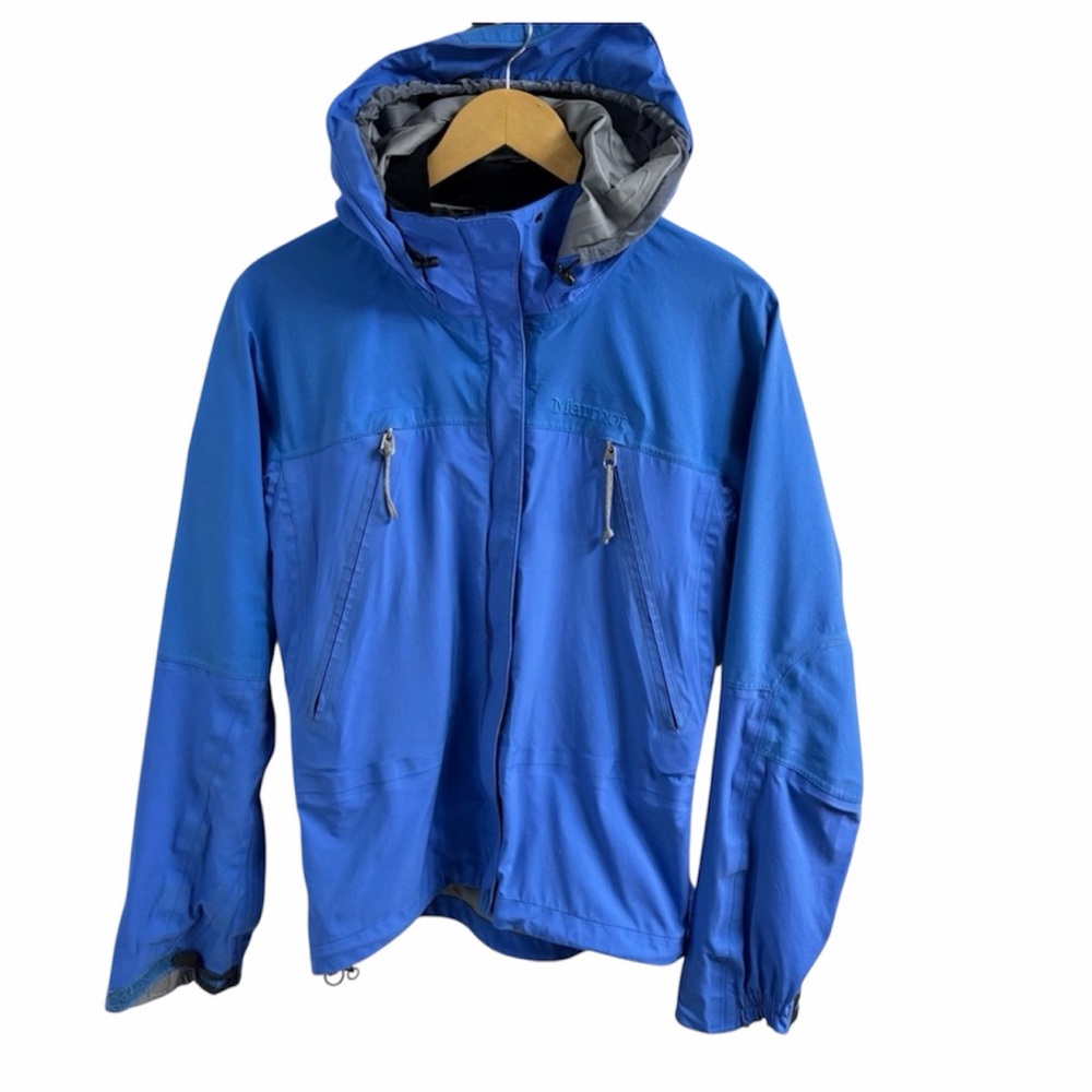 Marmot Blue Performance Rain Jacket Waterproof Ho… - image 2